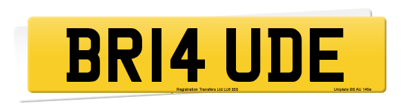 Registration number BR14 UDE